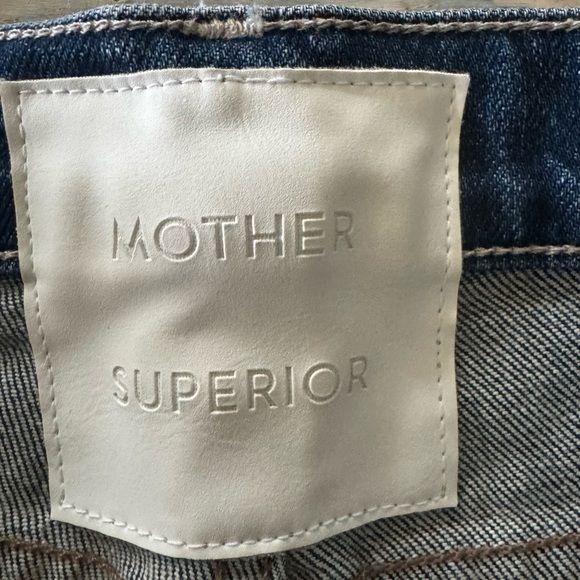 NWT Mother Superior Tomcat roller shorty cropped wide leg jeans size 29 - Picture 8 of 11